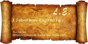 Lieberman Esztella névjegykártya